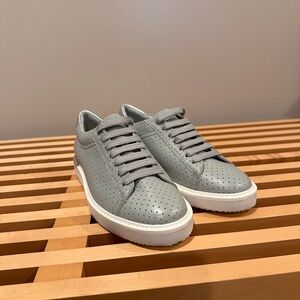 Gray Perforated Sneakers